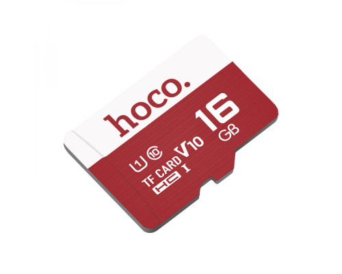 Карта Пам'яті Hoco MicroSDHC 16gb 10 Class Колір Червоний 6957531085805