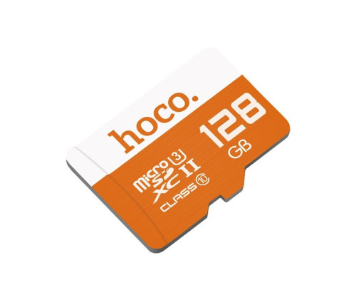 Карта Пам'яті Hoco MicroSDXC 128gb 10 Class Колір Помаранчевий 6957531090366