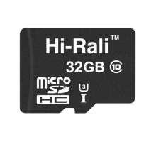 Карта Пам'яті Hi-Rali MicroSDHC 32gb UHS-3 10 Class Колір Чорний 4719303949461