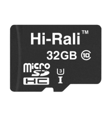 Карта Пам'яті Hi-Rali MicroSDHC 32gb UHS-3 10 Class Колір Чорний 4719303949461