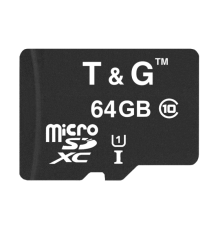 Карта Пам'яті T&G MicroSDXC 64gb UHS-1 10 Class Колір Чорний 4711472587383