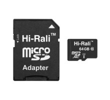 Карта Пам'яті Hi-Rali MicroSDXC 64gb UHS-1 10 Class & Adapter Колір Чорний 1931472583809