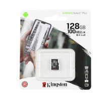 Карта Пам'яті Kingston Canvas Select Plus microSDXC (UHS-1) 128gb 10 Class Колір Чорний 740617299076