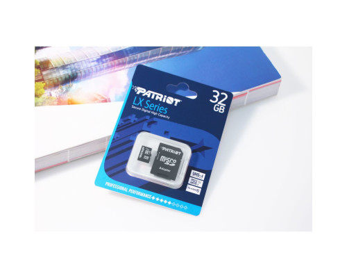 Карта Пам'яті Patriot LX Series MicroSDHC (UHS-1) 32gb 10 Class & Adapter Колір Чорний 815530010883