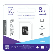 Карта Пам'яті T&G MicroSDHC 8gb UHS-1 10 Class Колір Чорний 4711472587840