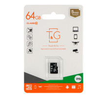 Карта Пам'яті T&G MicroSDXC 64gb UHS-3 10 Class Колір Чорний 4711472588403