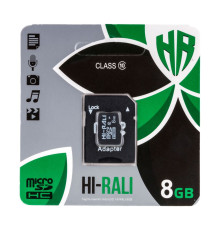 Карта Пам'яті Hi-Rali MicroSDHC 8gb UHS-1 10 Class & Adapter Колір Чорний 1931472587012