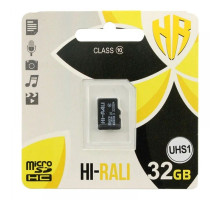 Карта Пам'яті Hi-Rali MicroSDHC 32gb UHS-1 10 Class Колір Чорний 4711472587512