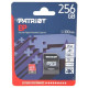 Карта Пам'яті Patriot EP microSDXC (UHS-I/U3) 256gb V30 10 Class & Adapter Колір Чорно-Червоний 814914024805