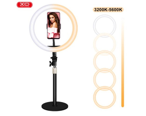 Кільцева лампа XO L03-ZD666 зі стилем підтримки шасі (дротове керування) Чорна mag-6920680868797132221