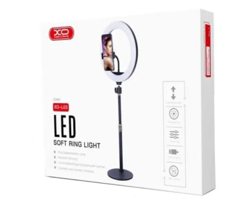 Кільцева лампа XO L03-ZD666 зі стилем підтримки шасі (дротове керування) Чорна mag-6920680868797132221