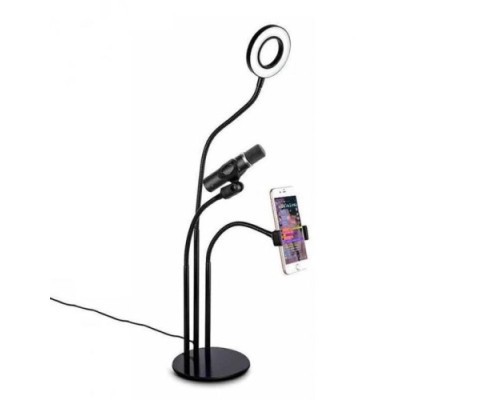 Кільцева лампа XO BGD006/LS-90-6 3.5-inch disc base single head 3 in 1 Чорна mag-692068086877357299