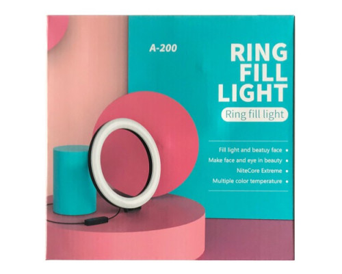 Кільцева світлодіодна Led Лампа А-200 20 см Ring Fill із затискачем для телефону mag-200000147465534567