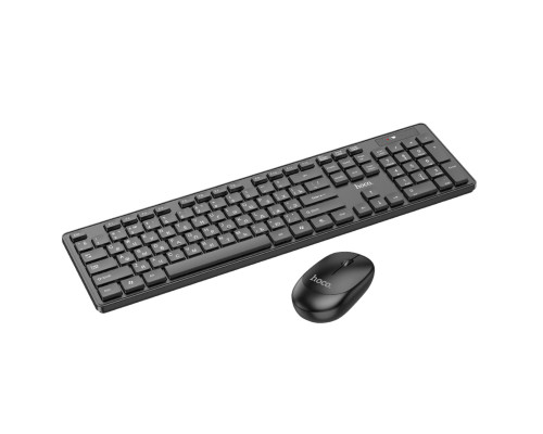 Клавіатура+миша HOCO GM17 Wireless business keyboard and mouse set(Russian Version) Black