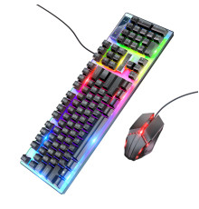 Миша + клавіатура HOCO GM18 Luminous gaming keyboard and mouse set Black