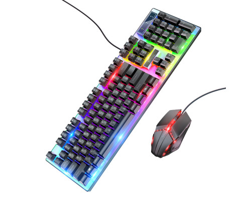 Миша + клавіатура HOCO GM18 Luminous gaming keyboard and mouse set Black