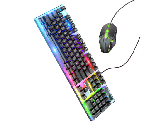 Миша + клавіатура HOCO GM18 Luminous gaming keyboard and mouse set Black