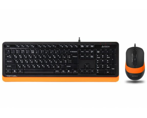 Комплект з  маніпулятора миші та клавіатури A4Tech F1010 Orange