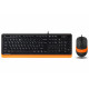 Комплект з  маніпулятора миші та клавіатури A4Tech F1010 Orange