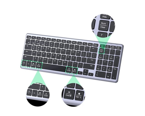 Клавіатура UGREEN KU005 Ultra Slim Wireless Keyboard ENG/ru(UGR-15258)