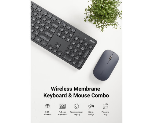 Комплект з  маніпулятора миші та клавіатури UGREEN Wireless Keyboard and Mouse Combo