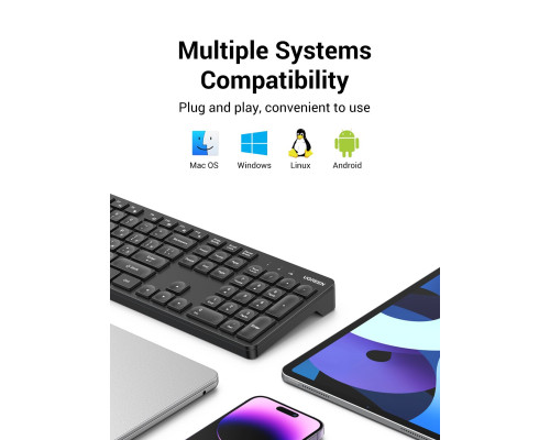 Комплект з  маніпулятора миші та клавіатури UGREEN Wireless Keyboard and Mouse Combo
