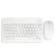 Бездротова клавіатура RGB (UKR) + Мишка Bluetooth+2.4G АКБ ( Комплект 2в1) White mag-2000001658666146491