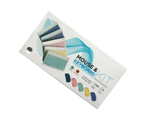 Бездротова клавіатура RGB (UKR) + Мишка Bluetooth+2.4G АКБ ( Комплект 2в1) White mag-2000001658666146491