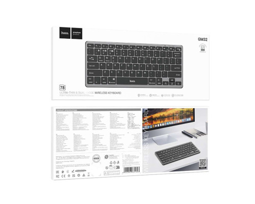 Клавіатура HOCO GM32 Wisdom wireless dual-mode keyboard(english version) Black