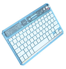 Клавіатура HOCO S55 Transparent Discovery edition wireless BT keyboard(English version) Ice Blue Mist