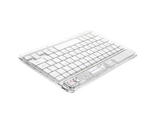 Клавіатура HOCO S55 Transparent Discovery edition wireless BT keyboard Space White