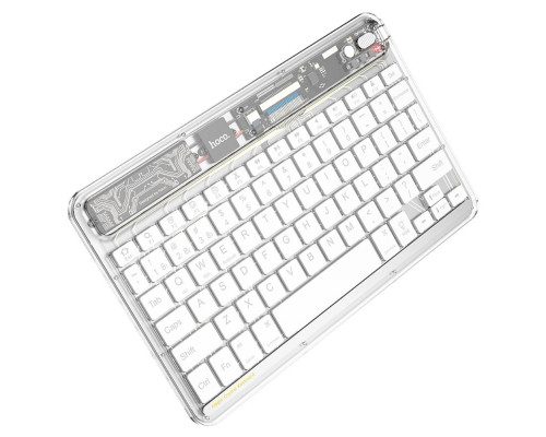 Клавіатура HOCO S55 Transparent Discovery edition wireless BT keyboard Space White