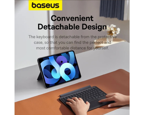 Клавіатура Baseus Brilliance Series Magnetic Keyboard Case for Pad (2019/2020/2021) 10.2″ Cluster Black (with Simple Series Type-C Cable) (P40112602111-01)
