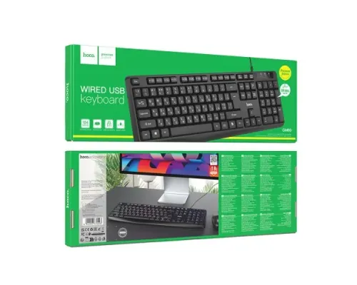 Комп ютерна Клавіатура HOCO GM60 Cool wired keyboard(russian version) Чорний mag-6942007670593151860