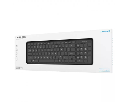 Клавіатура бездротова Proove Classic Code black PLS-00-00130904