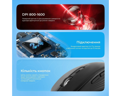 Мишка бездротова Proove Click black PLS-00-00134267