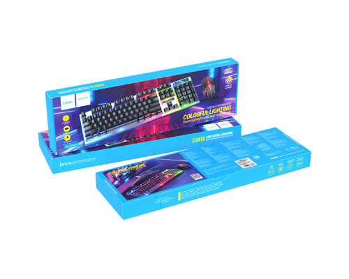 Комплект клавіатура+мишка Hoco GM18 black PLS-00-00122805