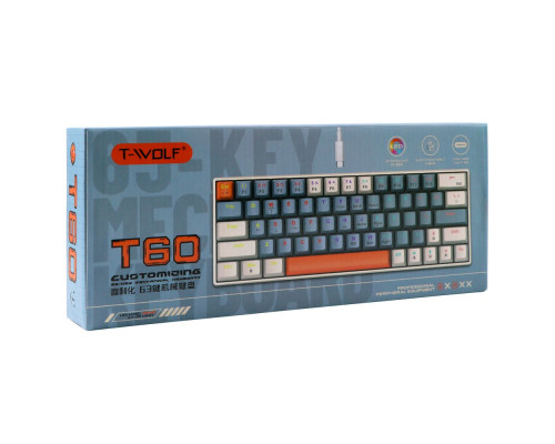 Клавіатура TWolf T60 Blue Switch Колір Білий 2020000479086 ma33942_3324955
