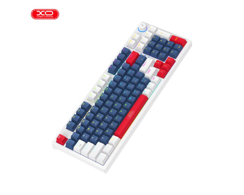 Клавіатура XO KB-08 Wireless Tri-mode 96-key Mechanical Колір Білий+синій+червоний 6920680860692 ma37058_3610150