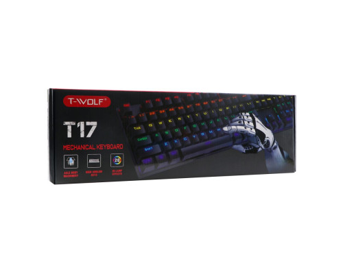Клавіатура TWolf T17 LED Blue Switch М'ята упаковка Колір Чорний 2020000489498 ma38727_3868040