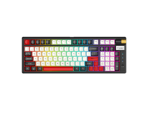 Клавіатура TWolf T70 LED Red Switch (TypeC+2.4ghz+BT) Колір Чорний червоний 6971252210735 ma37022_3610020