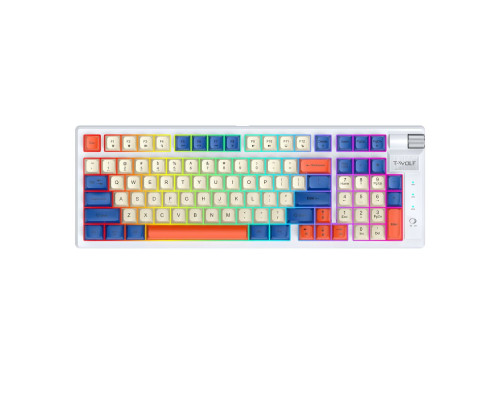 Клавіатура TWolf T70 LED Red Switch (TypeC+2.4ghz+BT) Колір Білий синій 2020000467601 ma37022_3610019