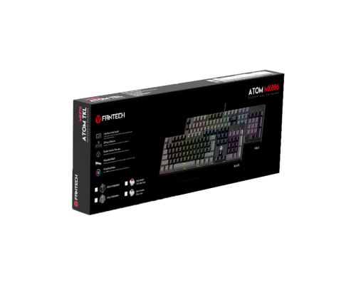 Клавіатура Ігрова Fantech ATOM MK886 Red Switch Колір Чорно/Сірий