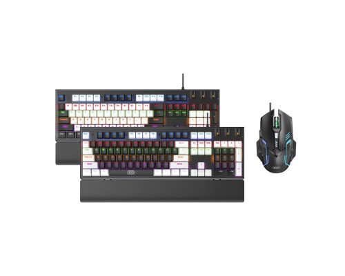 Клавіатура і Миша XO KB-06 mixed color luminous mechanical Колір Чорний мікс 6920680858552 ma37038_3610122