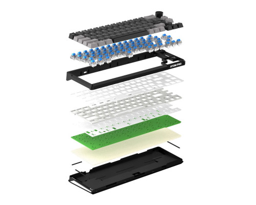 Клавіатура Ігрова бездротова Fantech ATOM PRO66 MK919 Blue Switch Колір Черный 6977052251763 ma37289_3611248