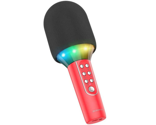 Портативна колонка BOROFONE BFK2 Elf karaoke microphone Red