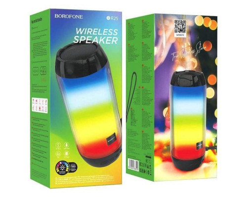 Портативна колонка BOROFONE BR25 Crazy sound colorful luminous BT speaker Black