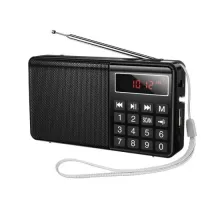 Портативне радіо HOCO HI50 Portable radio black mag-6942007664202152325