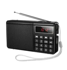 Портативне радіо HOCO HI50 Portable radio black mag-6942007664202152325