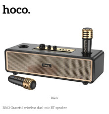 Акустична система HOCO BS63 Graceful wireless dual-mic BT speaker Black mag-6942007634458143489